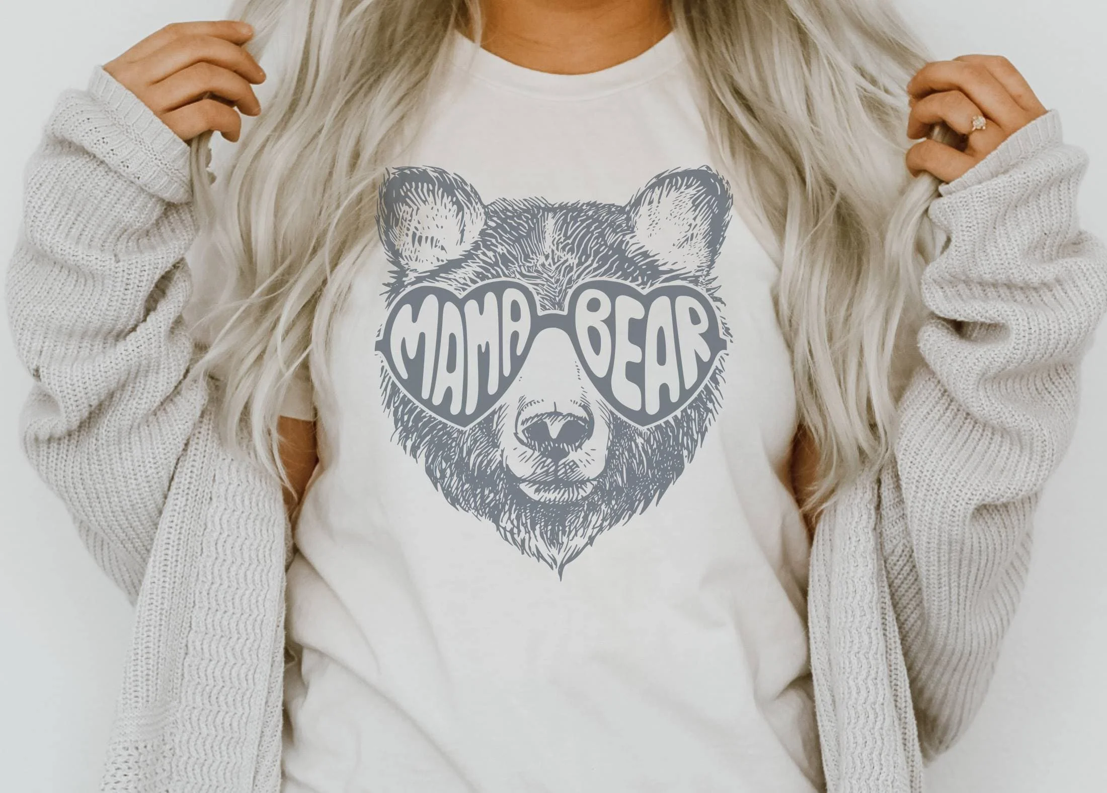 Mama Bear with Sunglasses Mom T Shirt Mothers Day Momma Tribe Tribal