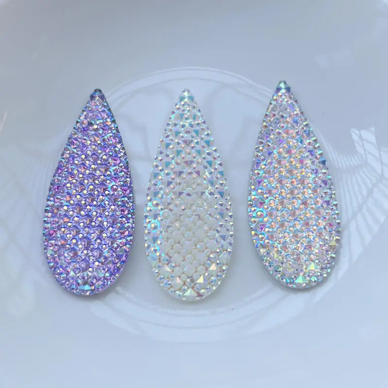 12/500pcs water drop resin Rhinestone DIY jewelry making decorative accessories Aboriginal Earrings decorative sewing Rhinestone