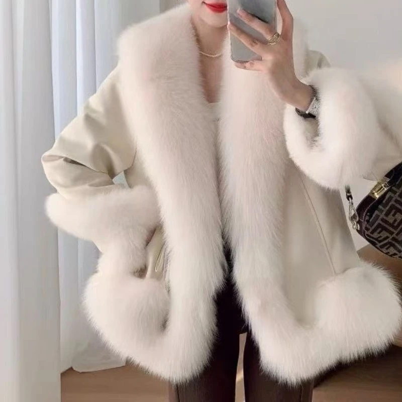 2025 شتاء جديد أسفل الملابس القطنية سميكة الفراء الربط سترة الفراء المألوف ضوء الفاخرة الفراء التكامل #3