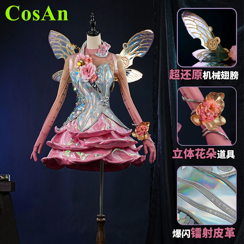 CosAn Game Identity V Mechanic Tracy Reznik Cosplay Costume PreservedFreshFlower Role Play Clothing Anime