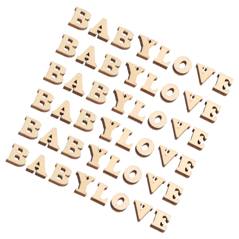 

200pcs Wooden Letters for DIY Crafts Safe Material Kids Wooden Letter Diy Projects Mini Wood Letters Supplies