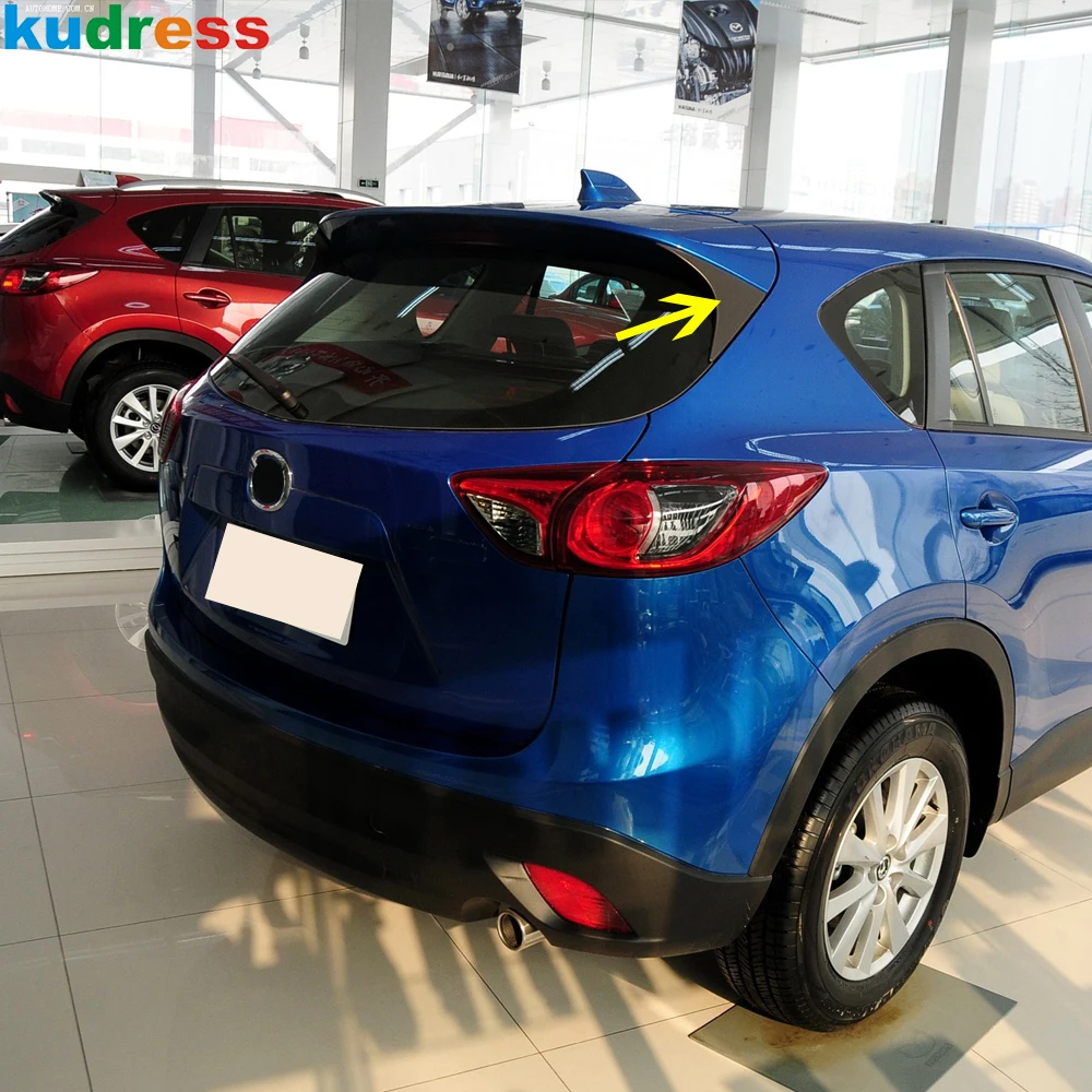 For Mazda CX-5 CX5 2012 2013 2014 2015 Chrome Rear Window Spoiler Cover Trim Side Wing Triangle Molding Trims Car Accessories