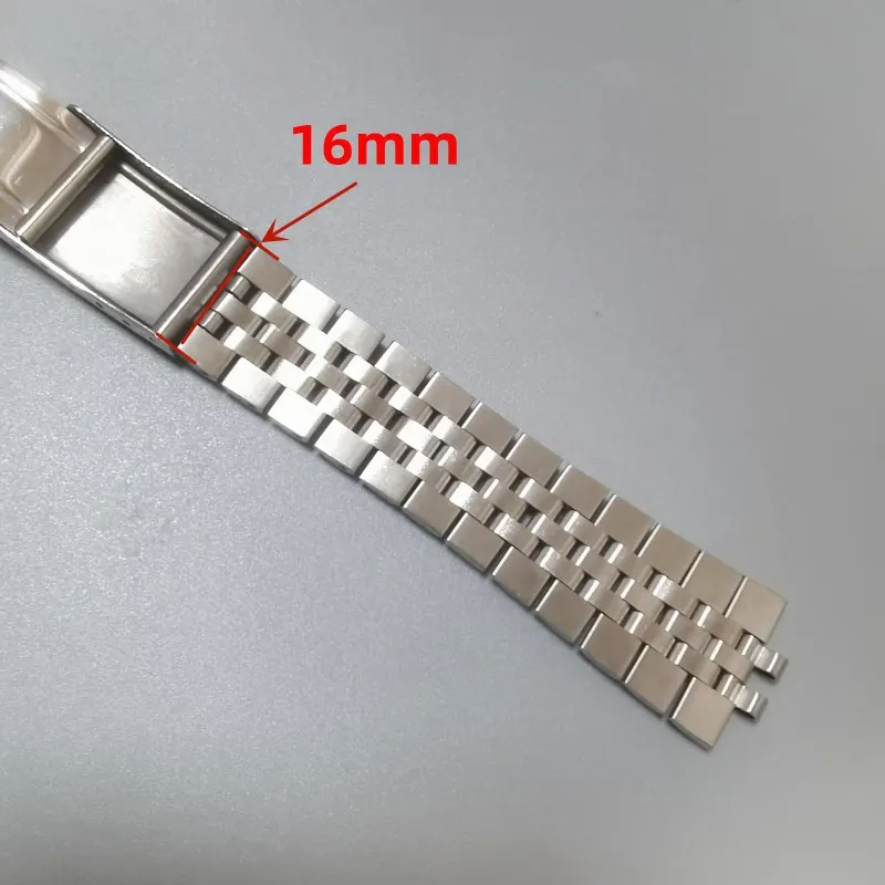 18mm 19mm 20mm 21mm Curved End 316L Stainless Steel Silver Jubilee Watch Strap Band Bracelet Fit for Seiko 5 Series Watch