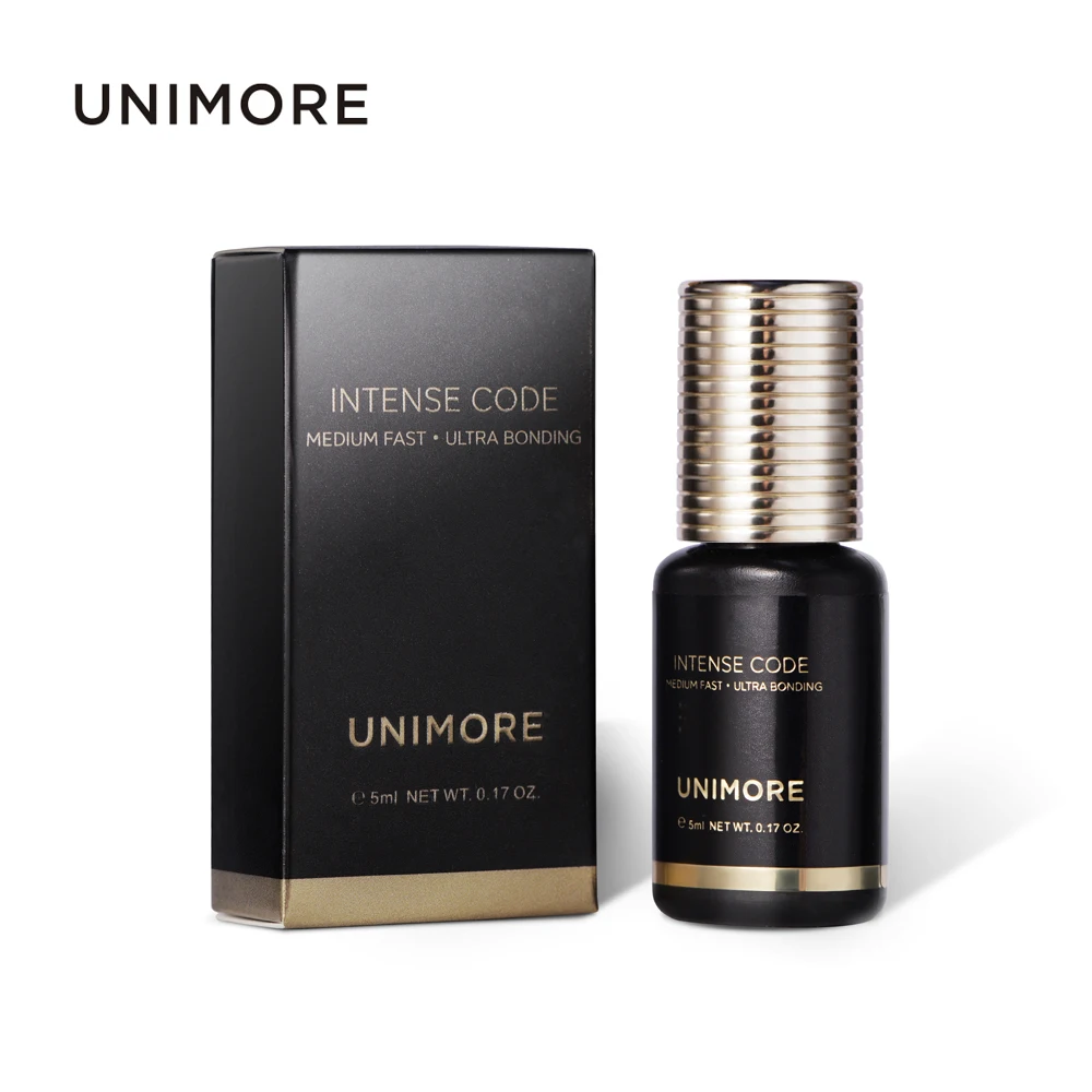 Unimore Colla professionale per extension ciglia - 0,5 s Asciugatura rapida, super lunga durata, impermeabile e bassa irritazione per artisti delle ciglia