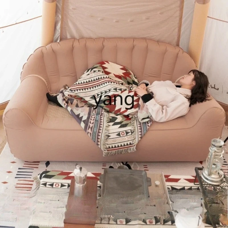 lmm1 shell elastic silk automatic inflatable sofa outdoor double portable camping can lie down and sleep