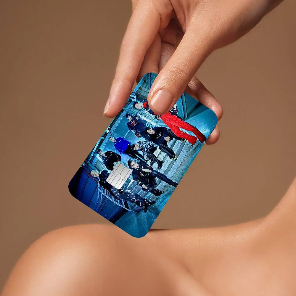 KPOP Hot A-ateez Anmie Sticker Film Skin Cover For Credit Card Debit Bank Card Front