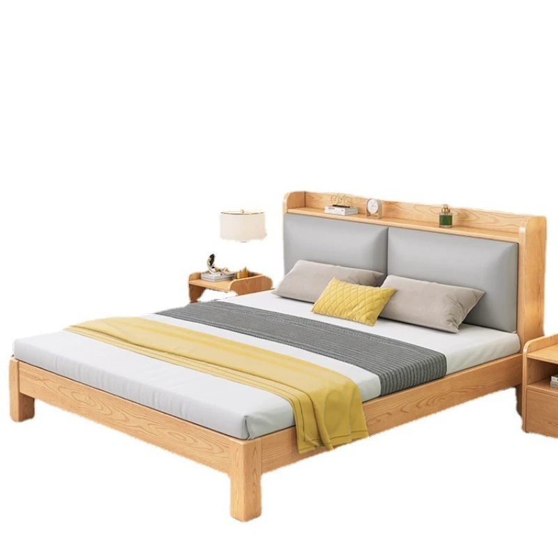 

Solid wood modern simple 1.8 double bed e****my soft package rental room