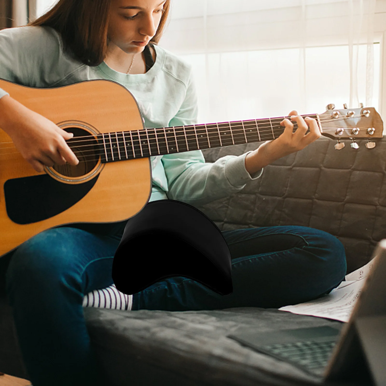 

Ergonomic Guitar Cushion Leg Pad Cover Portable Padded Support For Classical Acoustic Bass Instruments Accessories