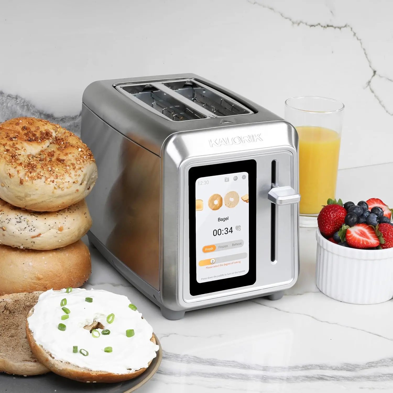 VIVID TOUCH Series 2-Slice with Large High-Resolution Touchscreen and Customizable Cooking Presets by Bread Type, Features Wide