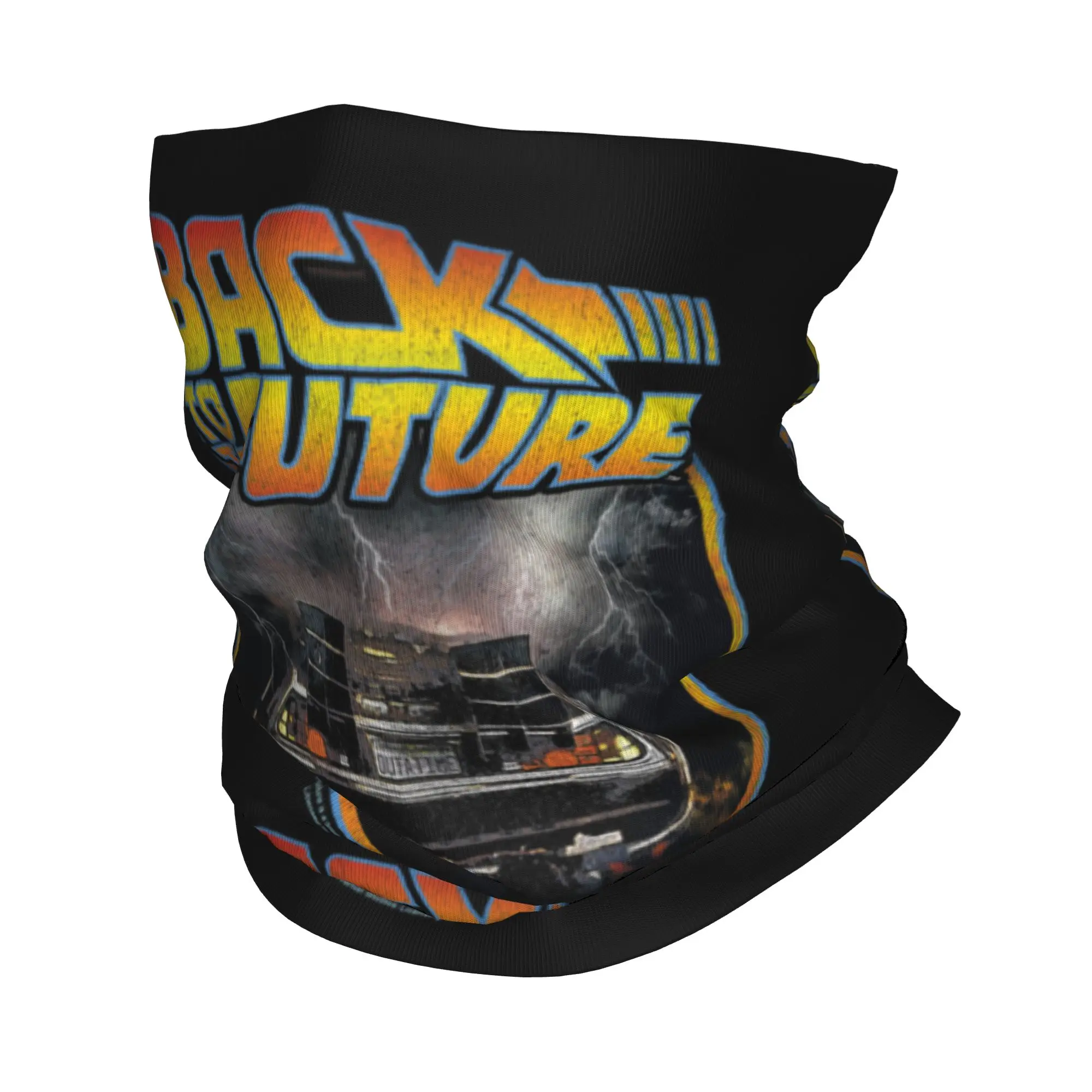 Movies Race Cars Back To The Future Winter Headband Neck Warmer Women Men Ski Camping Tube Scarf  Face Bandana Gaiter