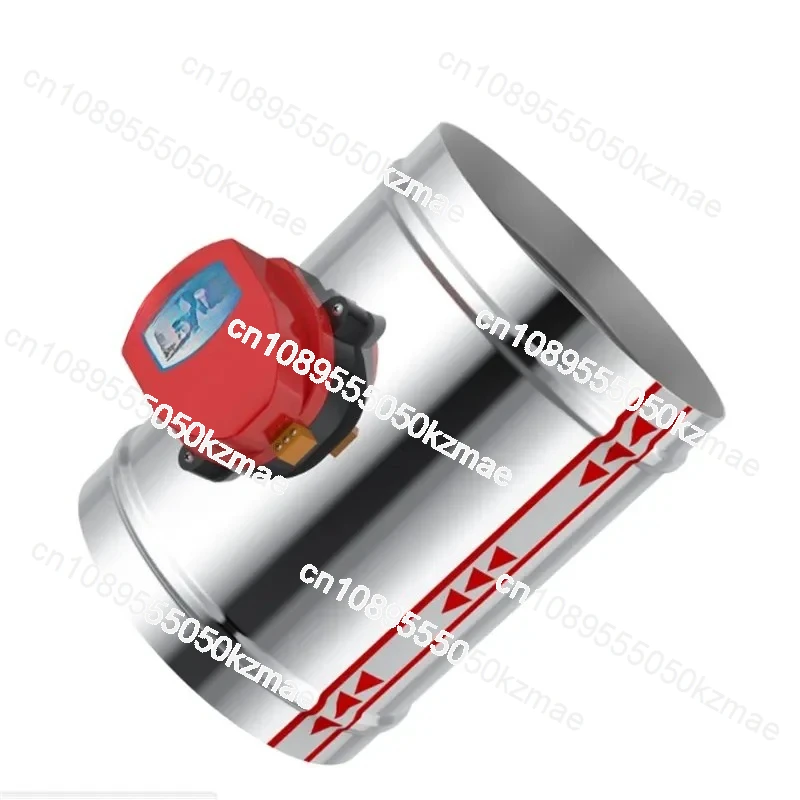 80-125mm Stainless Steel Electric Air Damper Valve | HVAC Motorized Ventilation Pipe Valve 220V