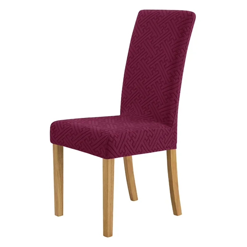 1/4 stücke Jacquard Esszimmer Stuhl Abdeckung Stretch Anti-schmutzig Stuhl Abdeckungen Wohnkultur Küche Sitz Schonbezug für Bankett party Hochzeit – Detail 30