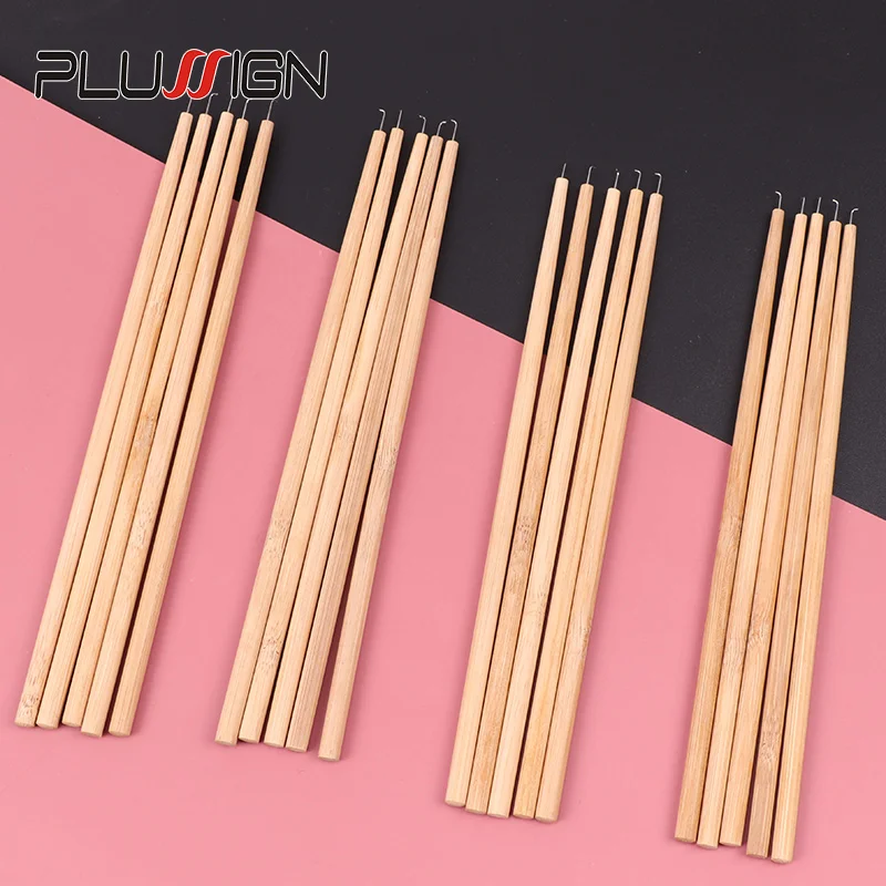 เข็มถักวิกผม Plussign สำหรับชุดทำวิกผม พร้อมที่จับเข็มและเข็มสำหรับทำวิกผม เข็มโครเชต์ อุปกรณ์ทำผม