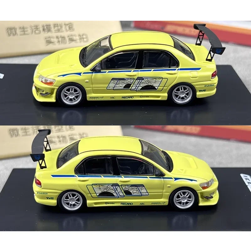 Snelle snelheid 1/64 Mitsubishi Lancer EVO VII legering speelgoedmotor gegoten metalen model cadeau