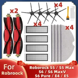 Fit For Xiaomi Roborock S5  S502-00 S502-02 S5 Max S6 S6 MaxV S6 Pure E4 E5 Robot Vacuum Spare Part Main Side Brush Filter Mop