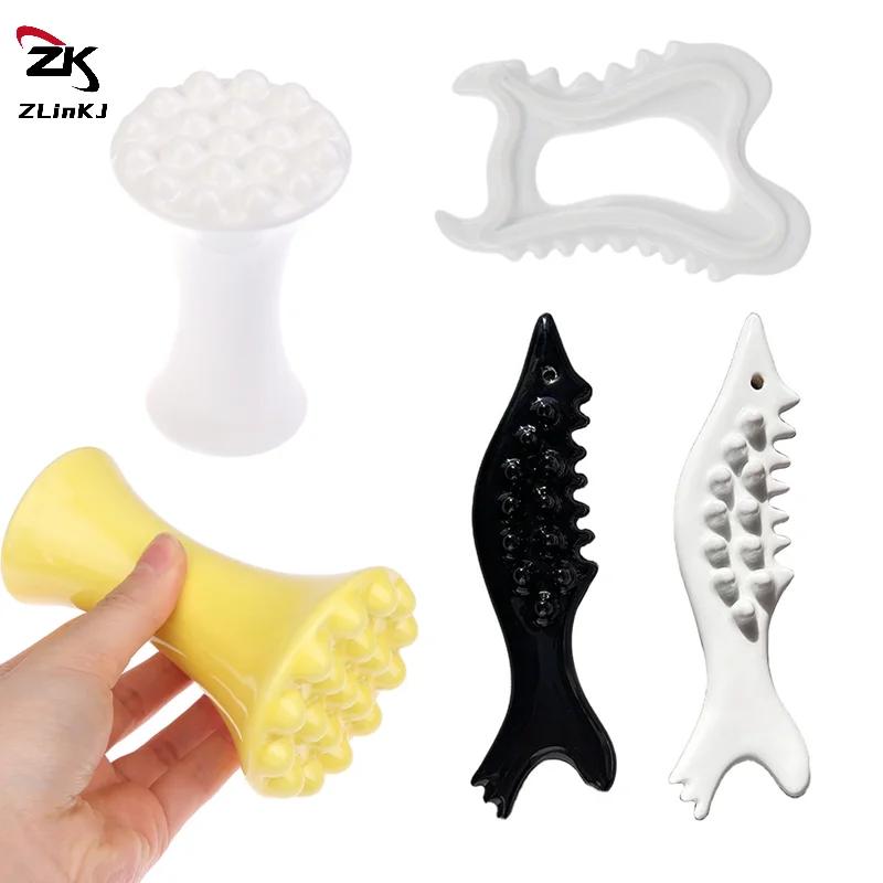 

1 шт., керамический Гуа Ша для лица, тела, антистатическая доска Гуаша, подтяжка кожи, массажер для подтяжки лица