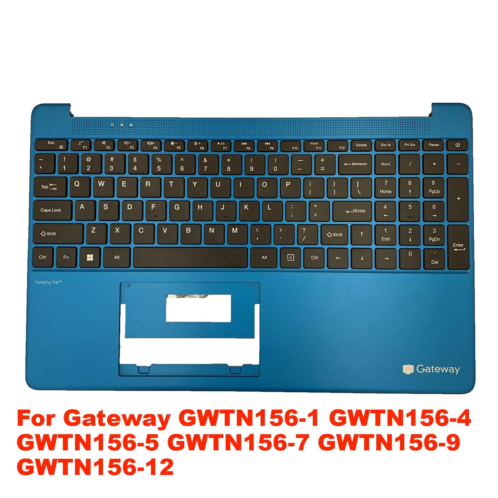 For Gateway GWTN156-1BK GWTN156-4 GWTN156-5BL GWTN156-7 GWTN156-9 GWTN156-12GR N15CS9 Palmrest Upper Cover Keyboard Blue