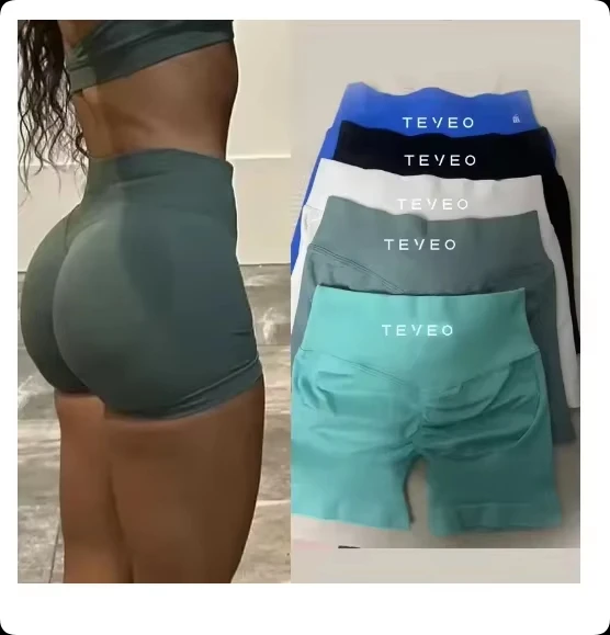 

Teveo Leggings Rub Butt Yoga Women Cycling Sports Shorts High Intensity Fitness Shorts Wear Sports Shorts Peach Butt Lift