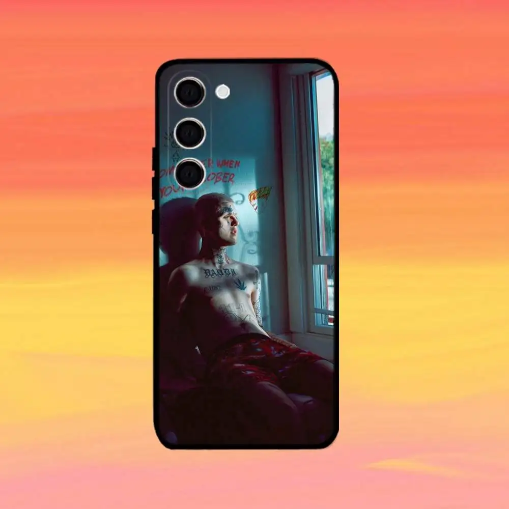 Rapper Lil Peep Hell Bo Telefoon Case Voor Samsung Galaxy A73,A72,A71,A70,A52,A51 Anderen Zachte Zwarte Cover