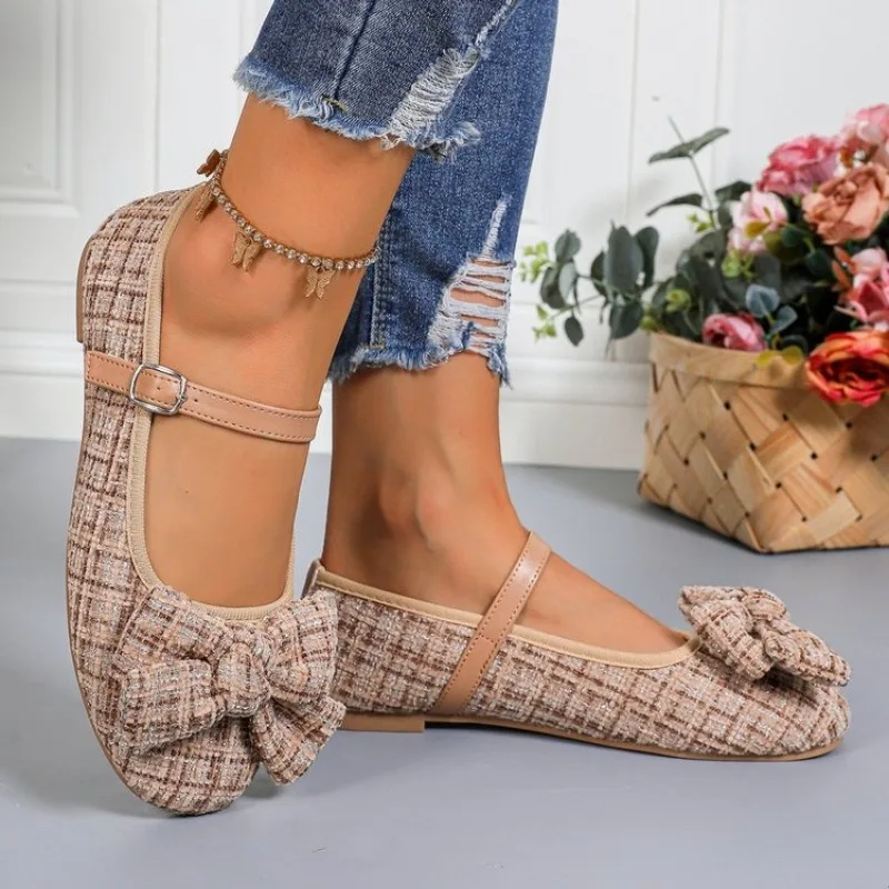 Women Flats Large Size Shoes Women Comfortable Outdoor Sneakers Women Butterfly-knot Soft Sole