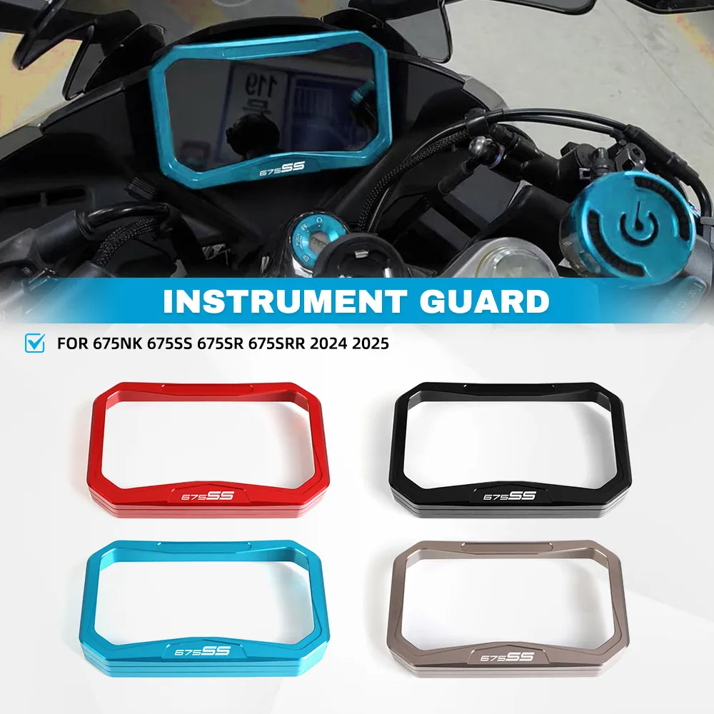

For CFMOTO CF MOTO 675NK 675SS 675SR 675SRR 2024 2025 Motorcycle Accessories CNC Aluminium Meter Frame Cover Screen Glare Shield
