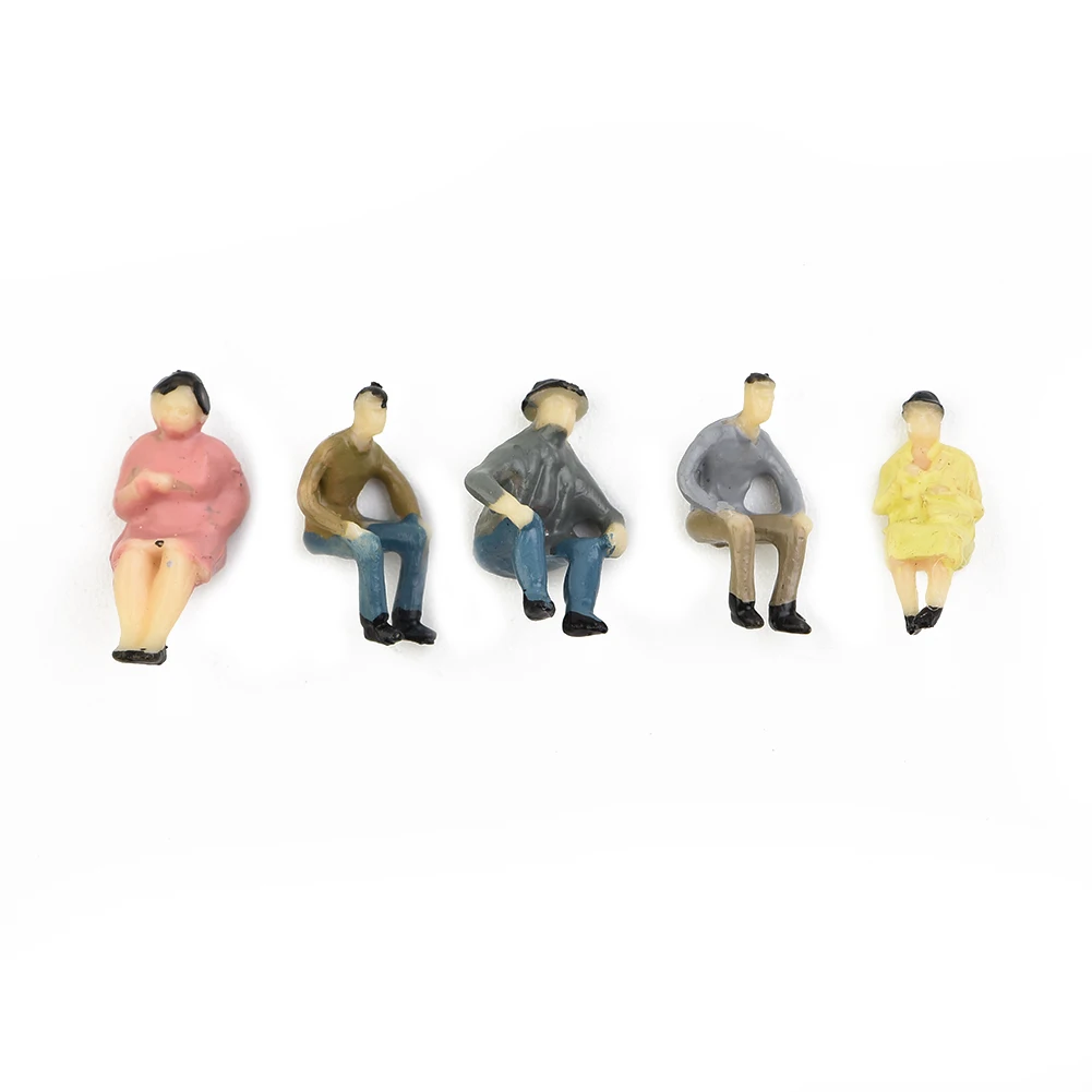 Model People Figures 60 Pcs Accessory DIY Cafts Decor Hot Mixed Painted Passenger Sitting Plastic Practical 17mm