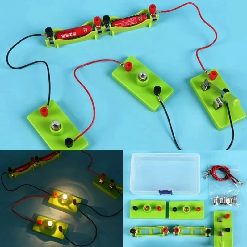DIY Electric Circuit Science Toy for Kids Hands-On Basic Circuit Electricity Learning Kit Physics Experiment Toys for Children