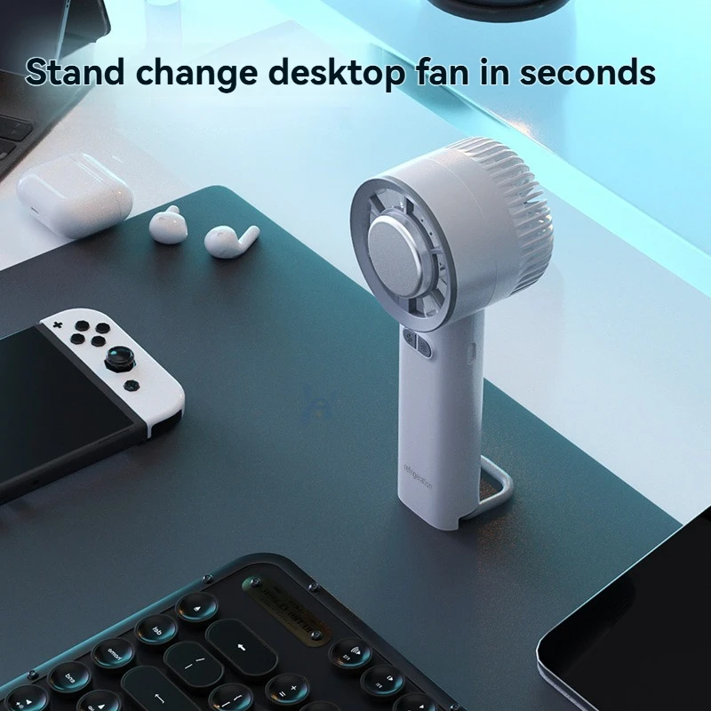 2025 New USB Rechargeable Handheld Portable Ice Compress Refrigeration Fan Small Desktop Semiconductor Turbo Mini Electric Fan