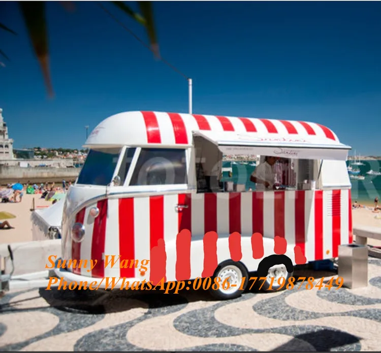 4.32m Commercial Mobile Grill Fast Food Cart Truck Snack Street Sale Vending Tralier