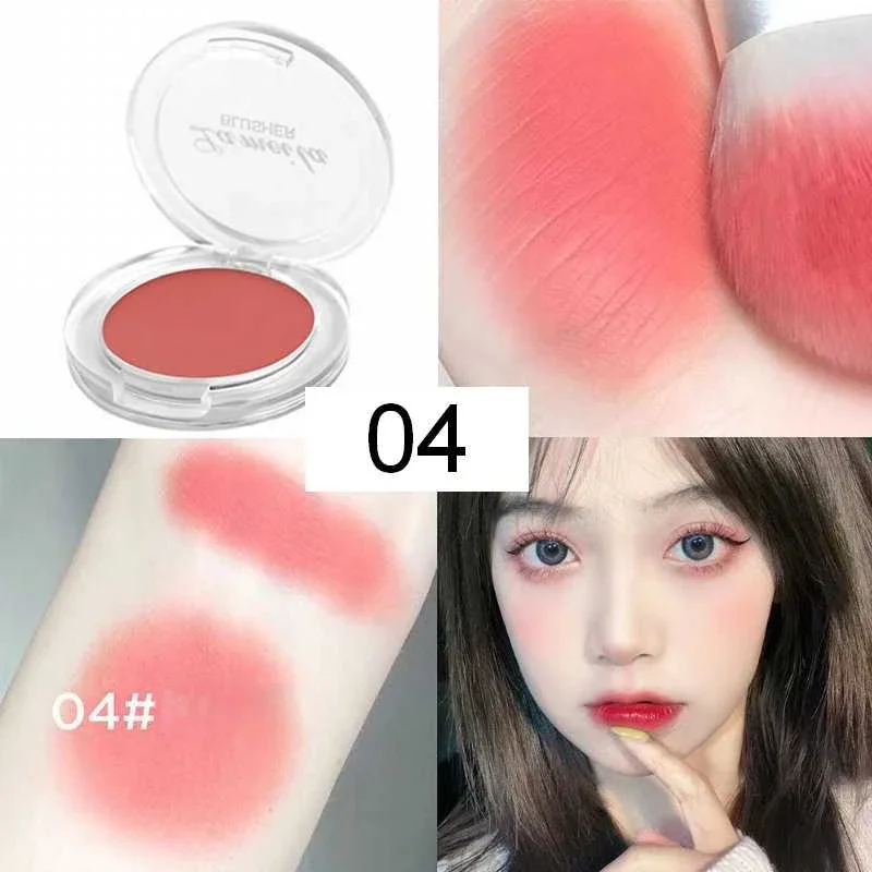 Girl Blush Peach Cream Makeup Blush Palette Cheek Contour Blush Cosmetics Blusher Cream Makeup Rouge Cheek Tint Blush 6 Colors