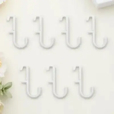 

7Pcs Pegboard Hanging Hooks Hole Board Plastic Display Shelf Hooks Supermarket Display Rack Hook Pegboard Hook
