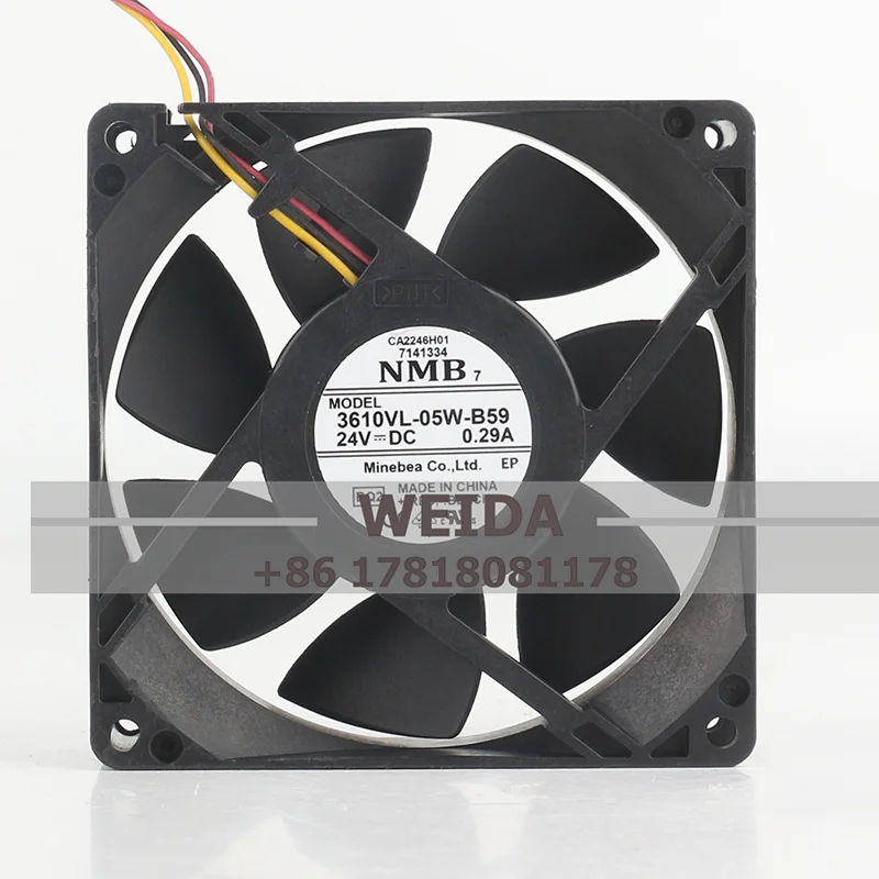 Chassis fan Original NMB 3610VL-05W-B59/B66/ B70 9025 DC24V 0.29A converter cooling fan 90*90*25MM