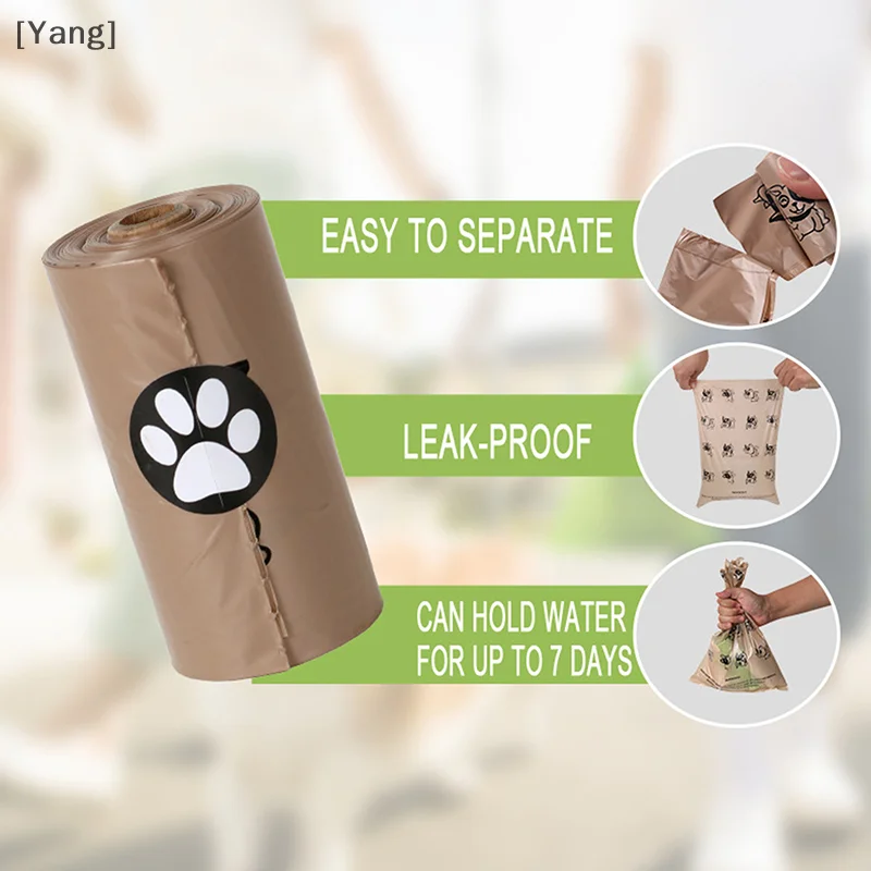 5/6/10Pcs Biodegradable Pet Garbage Bag Dog Poop Bags Outdoors Dog Poop Bag Dispenser Dog Cleaning Supplies Pet Supplies