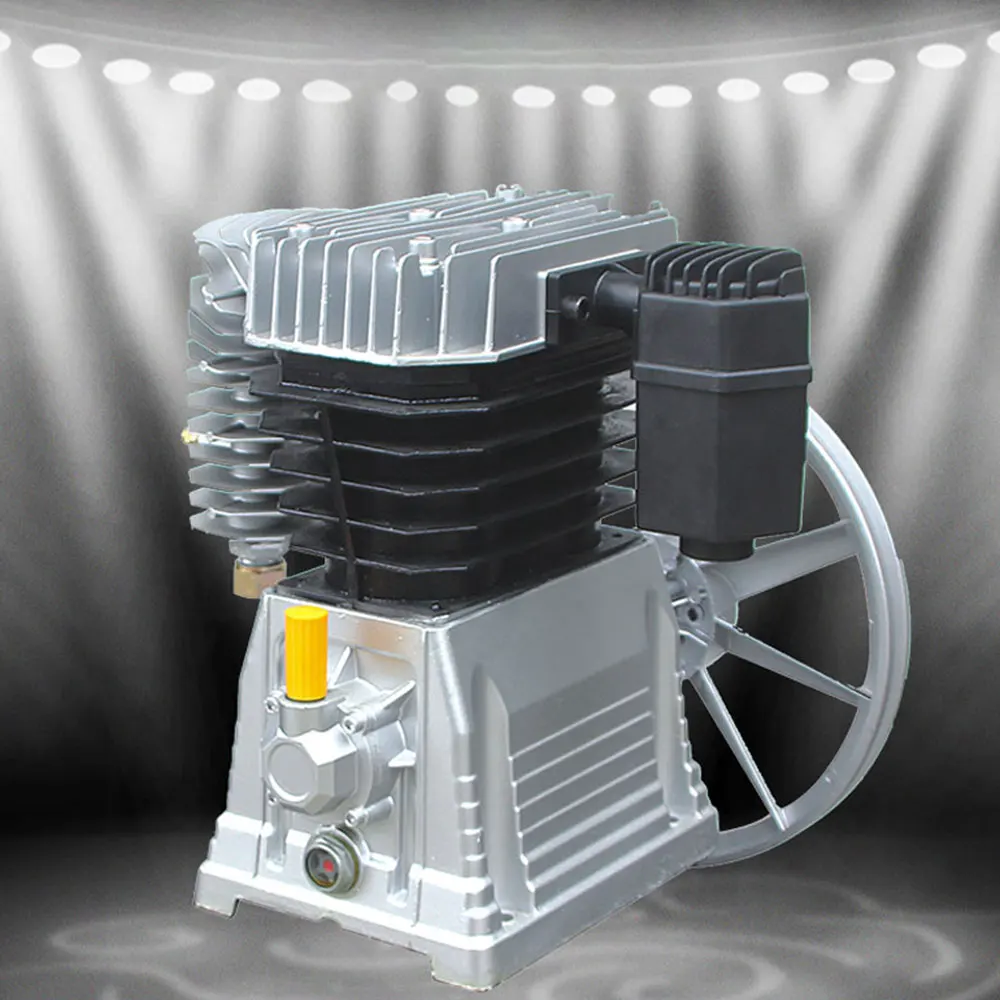 Testa del compressore d'aria industriale Tipo a cinghia Pompa del compressore d'aria a pistone ad alta pressione Accessori universali per la testa della macchina V-0.36/0.6