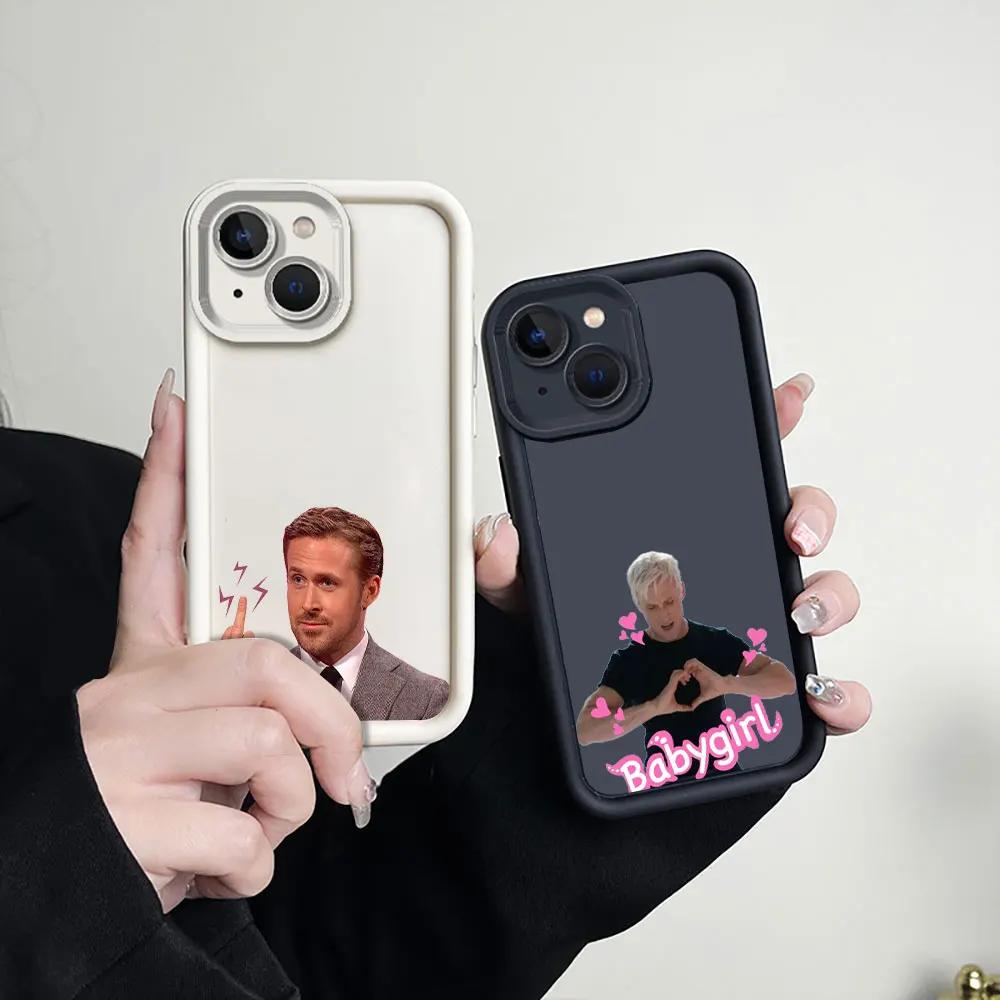 Liquid Silicone Case For Apple iPhone 15 14 13 12 11 Pro Max 7 8 16 X S 14 15ProMax Phone Case Singer Ryan Gosling Funny Cover