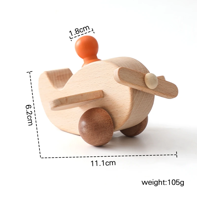 Montessori Wooden Airplane Toys for Children Puzzle Game Cartoon Colorful Wooden Peg Dolls Toy Educational Newborn Blocks Gift