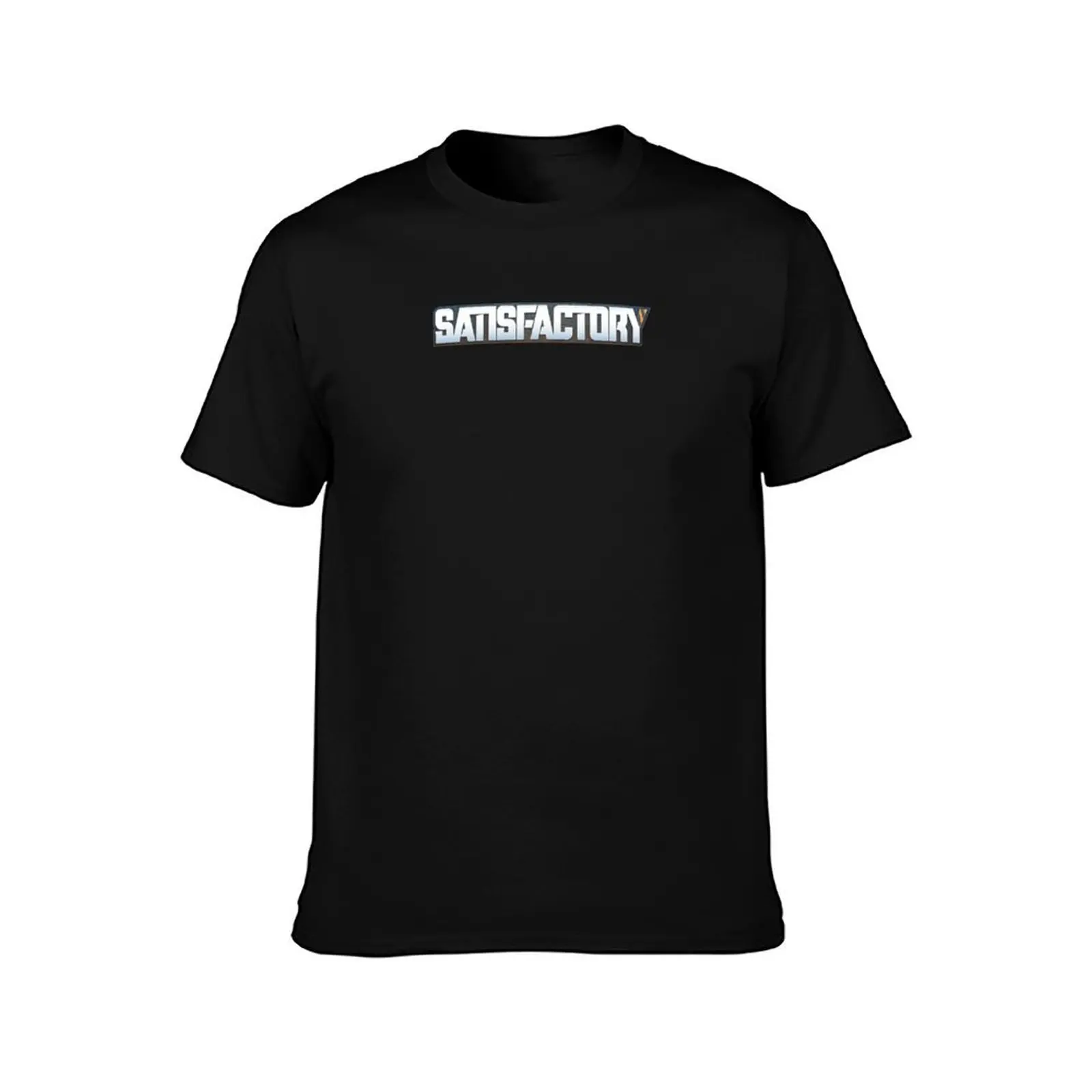 Satisfactory-logo T-Shirt Large Size Loose Casual Tee T-Shirt