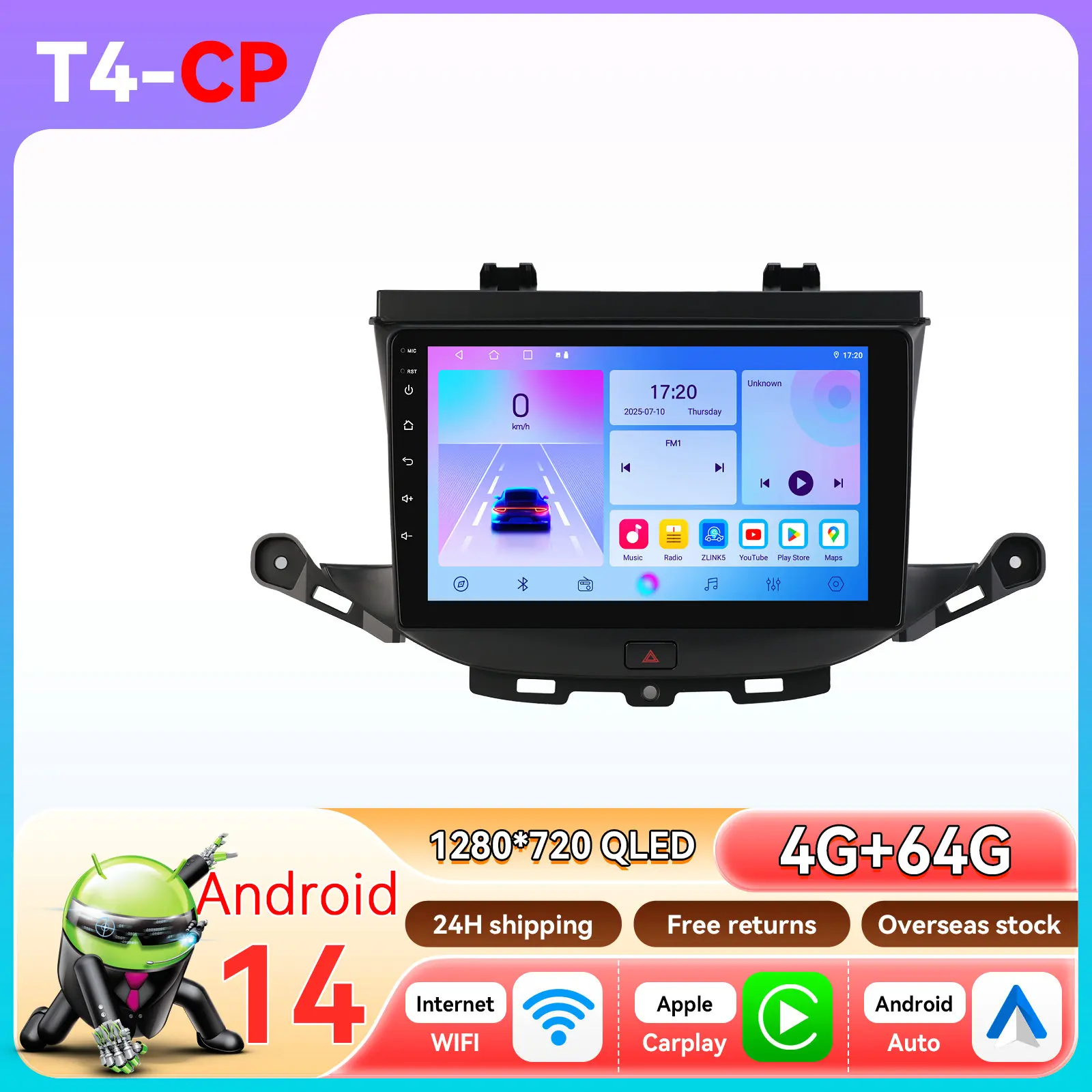Hizpo 7862 Auto Intelligent Systemen voor Opel Astra K 2015-2019 Draadloze CarPlay 2 DIN Android Auto Multimedia Stereo Radio GPS Navigatie SWC Bluetooth RDS DSP QLED Scherm 4G WiFi 8 Core Head Unit