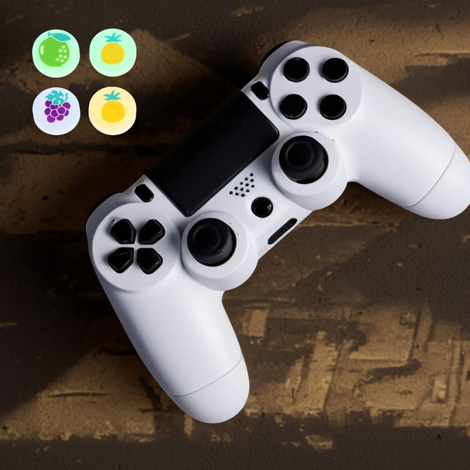 

4pcs Thumb Grips Luminous Silicone Joystick Caps Replacement Glow In Dark Comfortable Button Caps For Switch Controller Durable