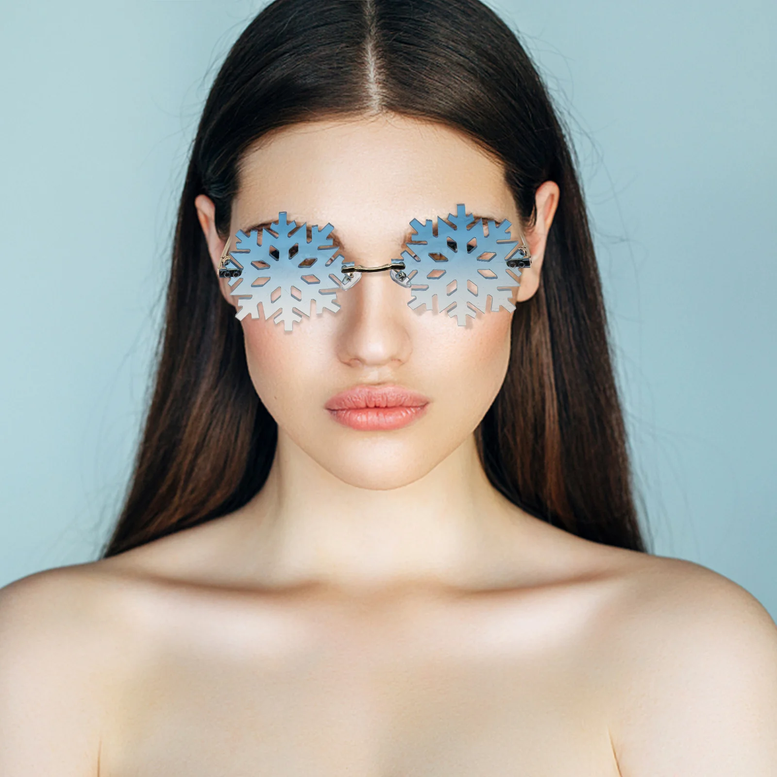 

1Pcs Mirror Lens Sunglasses Durable Stylish Party Eyewear Decorative Glasses Photo Props Sun Glasses Funny Eyeglasses