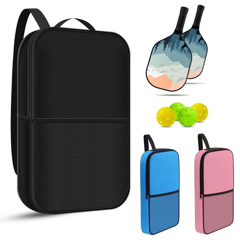 Portable Adjustable Pickleball Rackets Backpack Waterproof Oxford Cloth Pickleball Paddle Bag Pickleball Bag Men Women
