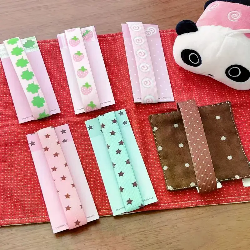 Cute Strawberry Starry Fish Board Handbook Binding Decoration Elastic Straps For A7 M5 Notebook Storage Accessory