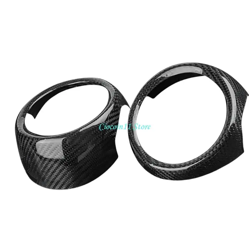 Y1UB Inner Door Handle Bezel Decors for F56 F57, Carbon Fiber Pull Trim