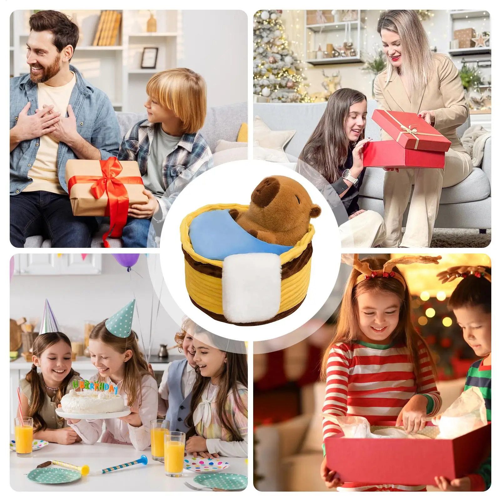 ตุ๊กตาคาปิบาร่านุ่มนิ่มน่ารัก ของตกแต่งบ้าน ตุ๊กตาการ์ตูน ตุ๊กตาคาปิบาร่าน่ารักสำหรับเด็กผู้ชาย เด็กเล็ก วัยรุ่น และนักสะสม