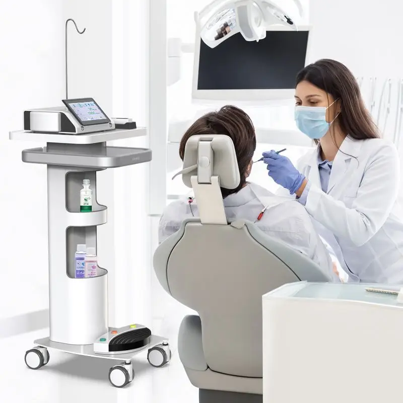 Dental implant sandblasting cart, root canal treatment integrated