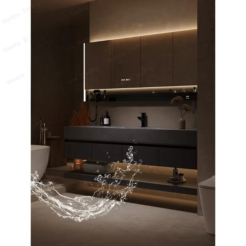 combination light luxury bathroom washstand Modern simple bathroom cabinet
