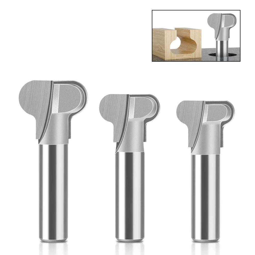 1PC Door Panel Knife Handle Knife Cabinet Chamfer T-shaped Carving Trimming Machine Bottom Cleaning Electric Wood Milling Cutter