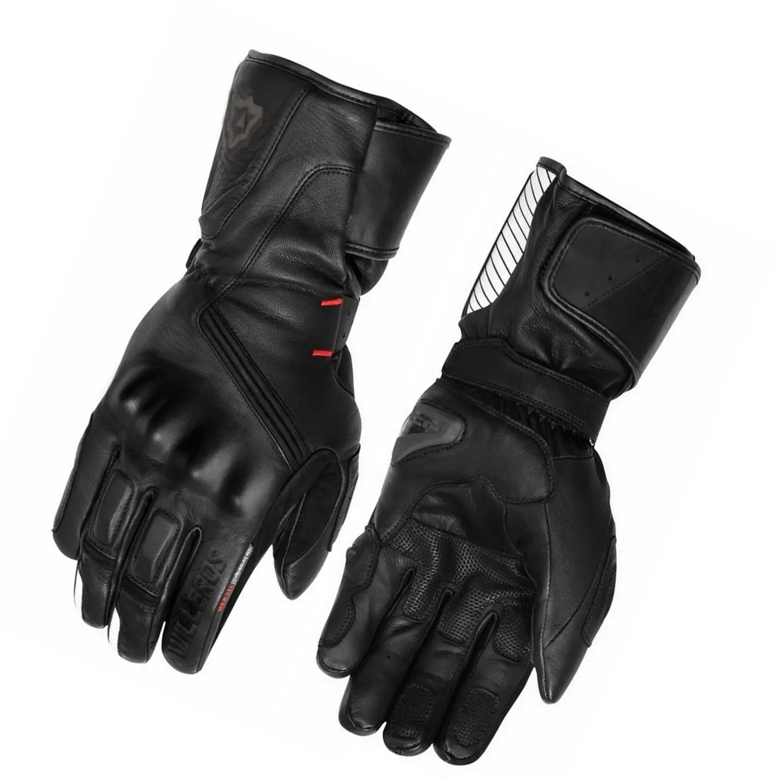 

Зимние водонепроницаемые перчатки для мотоциклистов, сохраняющие тепло, с сенсорным экраном, из натуральной кожи, для мотокросса и гонок