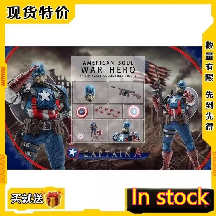 

Original Joy Man Toys 1/12 Scale Captain American Soul War Hero Action Figure Collectible Jmtoys Jm003 Kid Toy Boy Birthday Gift