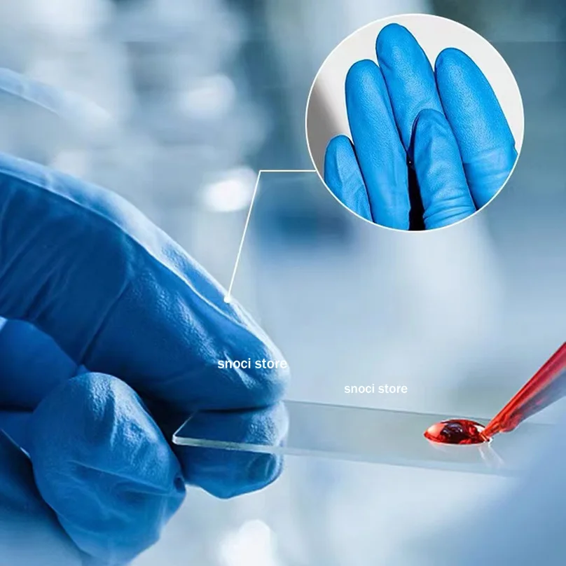 قفازات تجريبية مختبر كيميائي قفازات خاصة يمكن التخلص منها قفازات مطاطية من اللاتكس قفازات النتريل S M L XL 10 قطعة